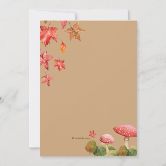 Invitations d'anniversaire de Bunny Fall (Dos)