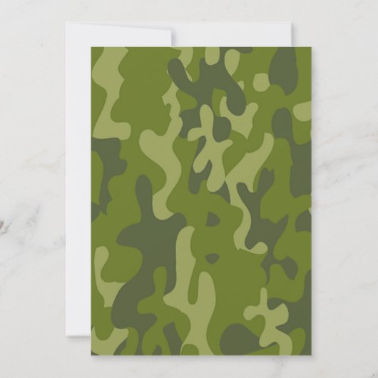 Invitations d'anniversaire de Camoflauge (Dos)