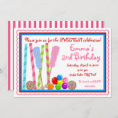 Invitations d'anniversaire de Candy (Devant / Derrière)