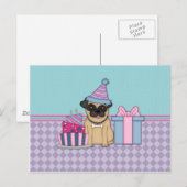 Invitations d'anniversaire de Carlin vierge (4) (Devant / Derrière)