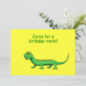 Invitations d'anniversaire de Cartoon Lizard Kids  (Debout devant)