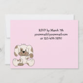 Invitations d'anniversaire de Chien de Chien de Ch (Dos)