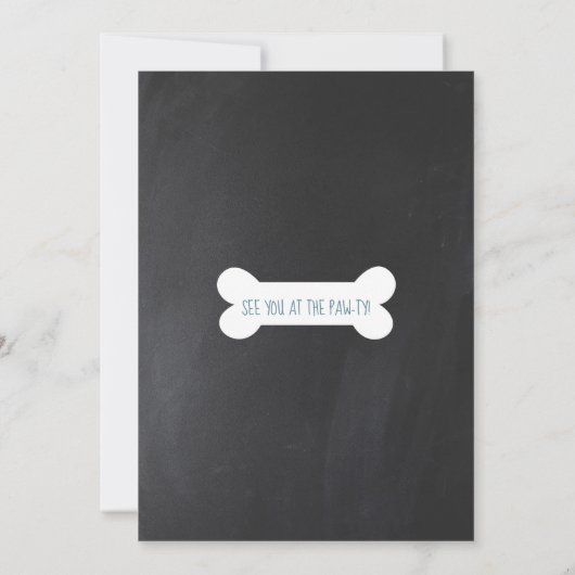 Invitations d'anniversaire de chiot de chien (Dos)