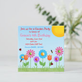 Invitations d'anniversaire de coccinelle de (Debout devant)