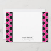 Invitations d'anniversaire de coccinelle de roses (Dos)
