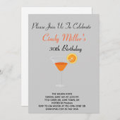 Invitations d'anniversaire de cocktail (Devant / Derrière)