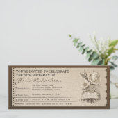 invitations d'anniversaire de conception unique de (Debout devant)