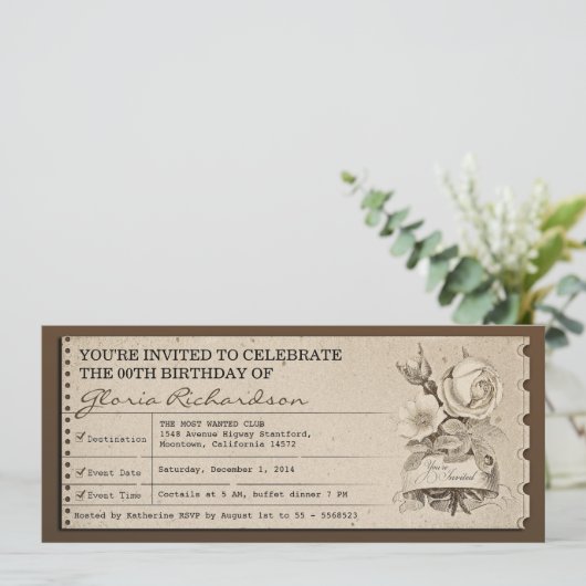 invitations d'anniversaire de conception unique de (Debout devant)