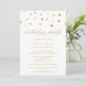 Invitations d'anniversaire de confettis de parties (Debout devant)