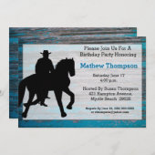 Invitations d'anniversaire de Cowboy (Devant / Derrière)