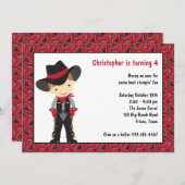 Invitations d'anniversaire de Cowboy (Devant / Derrière)