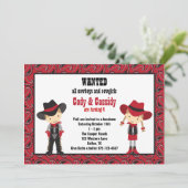 Invitations d'anniversaire de Cowboy et Cowgirl (Debout devant)