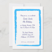 Invitations d'anniversaire de Cute Elephant (Dos)