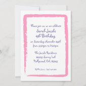 Invitations d'anniversaire de Cute Kitten (Dos)