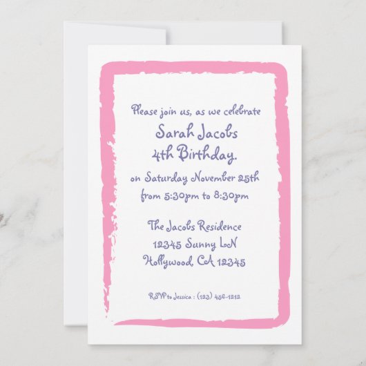 Invitations d'anniversaire de Cute Kitten (Dos)