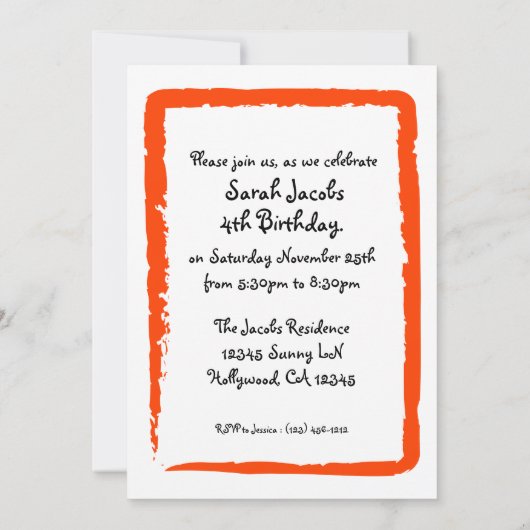 Invitations d'anniversaire de Cute Panda (Dos)