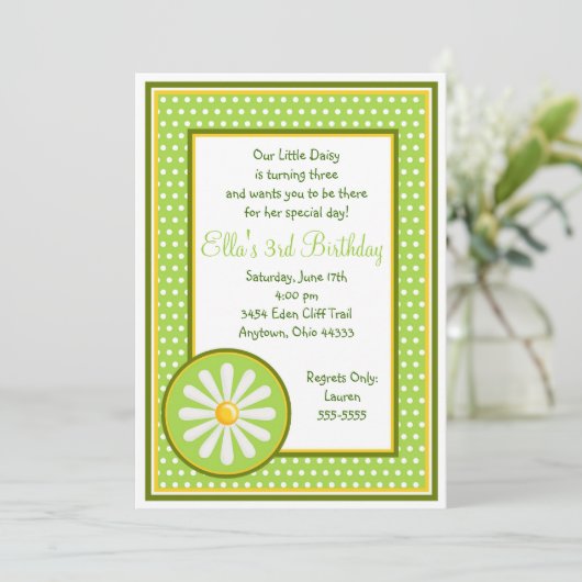 Invitations d'anniversaire de Daisy (Debout devant)