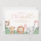 Invitations d'anniversaire de deux fêtes sauvages (Devant)