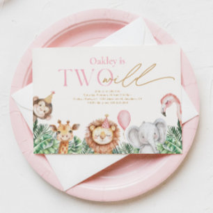 Invitations d'anniversaire de deux fêtes sauvages