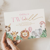 Invitations d'anniversaire de deux fêtes sauvages