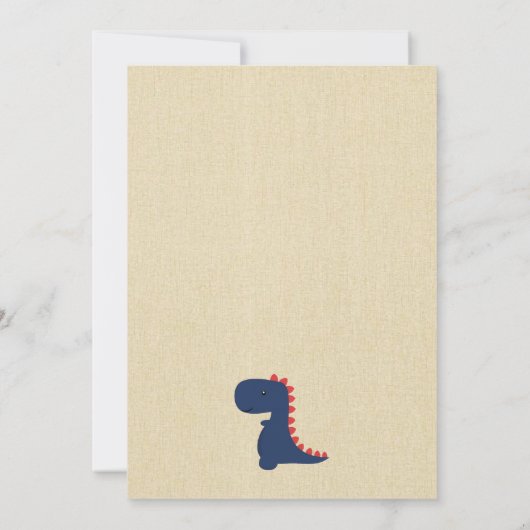 Invitations d'anniversaire de Dinosaur (Dos)