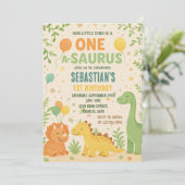 Invitations d'anniversaire de Dinosaur (Debout devant)