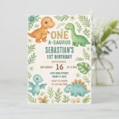 Invitations d'anniversaire de Dinosaur (Debout devant)