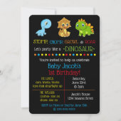 Invitations d'anniversaire de Dinosaur (Devant)