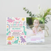 Invitations d'anniversaire de Dinosaur (Debout devant)