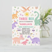 Invitations d'anniversaire de Dinosaur (Debout devant)