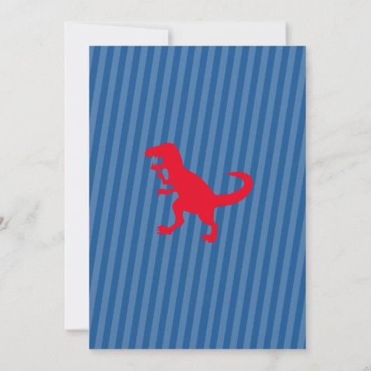 Invitations d'anniversaire de Dinosaur T REX (Dos)