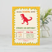 Invitations d'anniversaire de dinosaure (Debout devant)