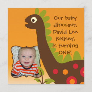 Invitations d'anniversaire de dinosaure de