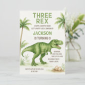 Invitations d'anniversaire de Dinosaures (Debout devant)