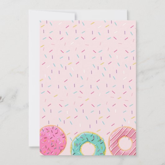 Invitations d'anniversaire de Donut (Dos)