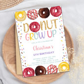 Invitations d'anniversaire de Donut jaune