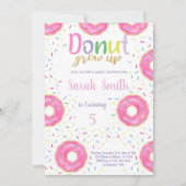 Invitations d'anniversaire de Donut rose (Devant)