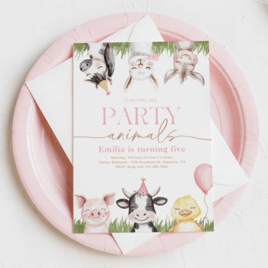 Invitations d'anniversaire de ferme
