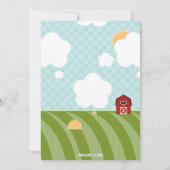 Invitations d'anniversaire de ferme de partie de (Dos)