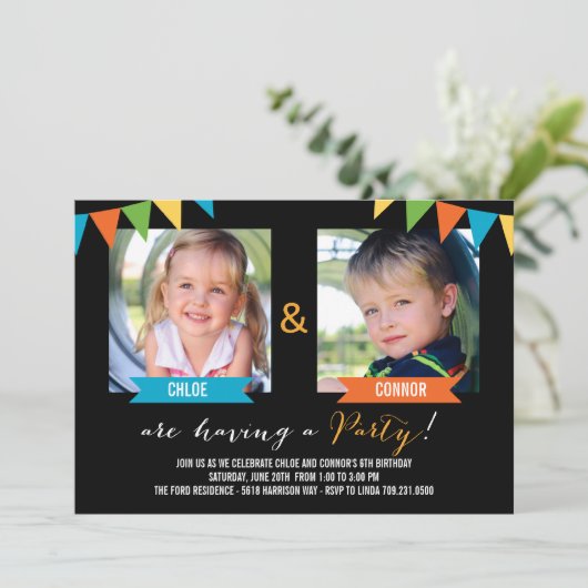 Invitations d'anniversaire de fêtes ensemble - Noi (Debout devant)