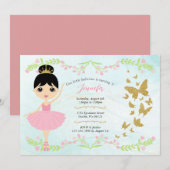 Invitations d'anniversaire de fille (Devant / Derrière)