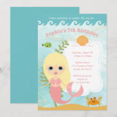 Invitations d'anniversaire de fille (Devant / Derrière)