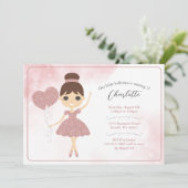 Invitations d'anniversaire de fille (Debout devant)