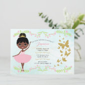 Invitations d'anniversaire de fille (Debout devant)