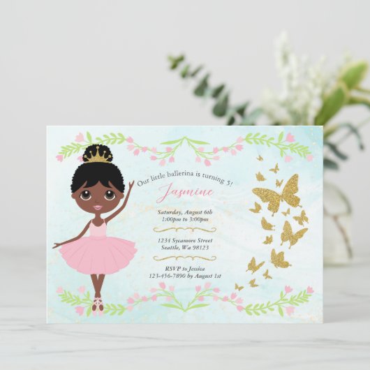 Invitations d'anniversaire de fille (Debout devant)
