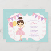 Invitations d'anniversaire de fille (Devant / Derrière)