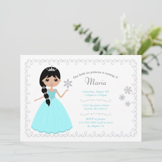 Invitations d'anniversaire de fille (Debout devant)