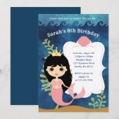 Invitations d'anniversaire de fille (Devant / Derrière)