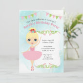 Invitations d'anniversaire de fille (Debout devant)