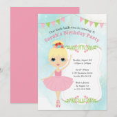 Invitations d'anniversaire de fille (Devant / Derrière)